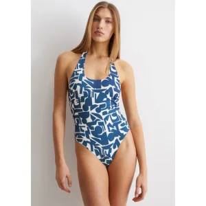 Marc O’Polo Badpak Geo Print met moderne halternekstijl