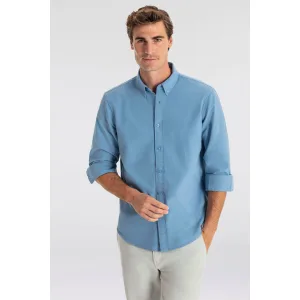 Levi’s® Overhemd met lange mouwen AUTHENTIC BUTTON DOWN met ton-in-ton logo-borduursel op de borst
