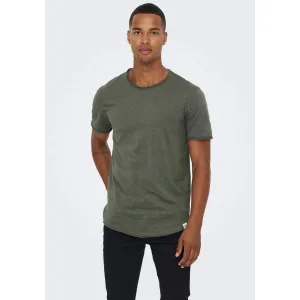ONLY & SONS Shirt met ronde hals ONSBENNE LONGY SS TEE NF 7822 NOOS