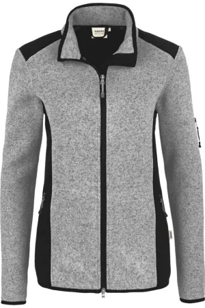HAKRO Dames Sweatjacket grijs, Effen