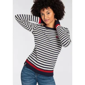 KangaROOS Gestreepte trui met streepjes en hartelijke logo-print