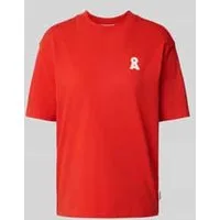 ARMEDANGELS T-shirt met geribde ronde hals, model ‘TARJAA’