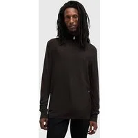 AllSaints Kilburn Zip Funnel Coffee Brown