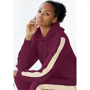 s.Oliver RED LABEL Beachwear Hoodie met contrasterende accenten, loungewear (1-delig)