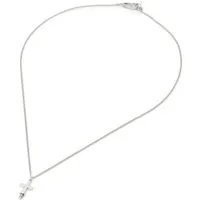 AllSaints Jude Cross Necklace Warm Silver