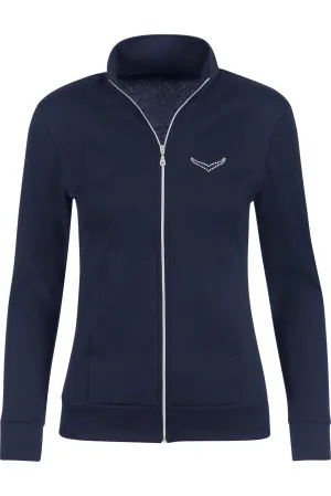 TRIGEMA Dames Sweatjacket Marine, Effen