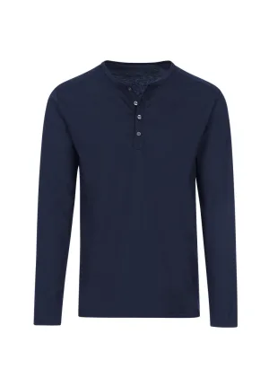 Trigema Longsleeve TRIGEMA shirt met lange mouwen en knoopsluiting (1-delig)