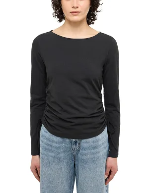 MUSTANG Shirt met lange mouwen Style Delia met tunnelkoordjes