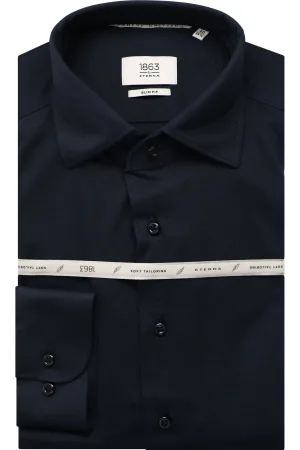 ETERNA 1863 Jersey shirt marine, Effen
