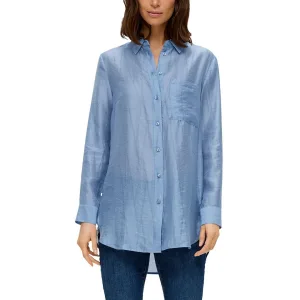 s.Oliver Lange blouse met semi-transparante patroonstructuur