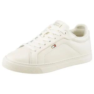 Tommy Hilfiger Plateausneakers WOMENS ICON COURT SNEAKER FLAG vrijetijdsschoen, veterschoen, lage schoen met gevoerde schacht