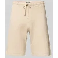 MCNEAL Korte regular fit broek met structuurmotief