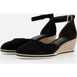 Tamaris Tamaris Espadrilles Sleehak zwart Leer