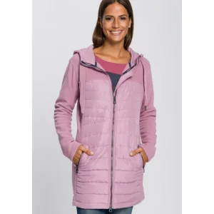 KangaROOS Lang jack licht geweven stof, figuurvolgende snit, met capuchon