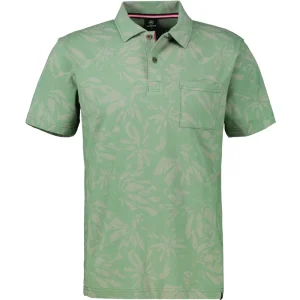 Lerros Heren polo 25332281 612 sage green