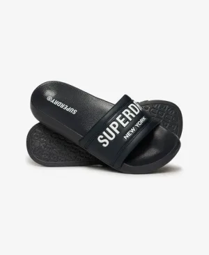 Superdry Vrouwen City Luxe Badslippers Donkergrijs