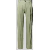 Marc O’Polo Tapered linnen broek met bandplooi, model ‘OSBY JOGGER’