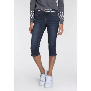 KangaROOS Capri jeans Capri-jeans met riem Skinny fit, met split, normale taille (set, Met een afneembare riem)