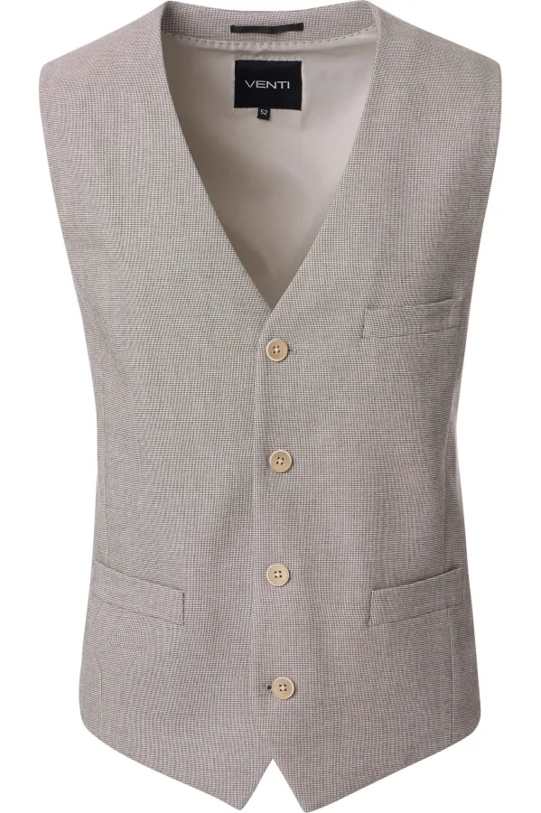 Venti Vest beige, Effen