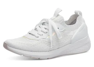 Tamaris Slip-on sneakers vrijetijdsschoen, lage schoen, veterschoen met opgezette sierveters