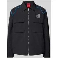 HUGO Regular fit overhemdjack met labelprint, model ‘ESELIO’