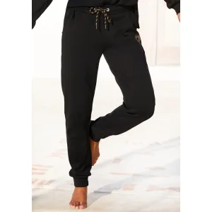 Buffalo Sweatbroek Loungebroek met zijzakken en kleine print, loungewear