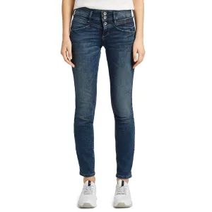 Tom Tailor Slim fit jeans Alexa Slim met knoopsluiting en decoratief gewatteerd juk