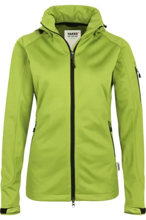HAKRO 248 Dames Softshell Jas kiwi, Effen