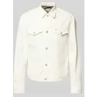 Tommy Hilfiger Jeansjack met paspelzakken op de borst