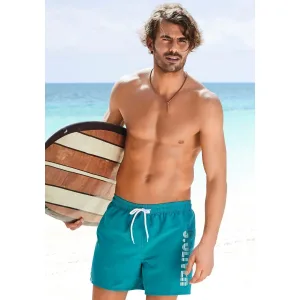 s.Oliver RED LABEL Beachwear Zwemshort met logoprint opzij