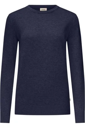 HAKRO Dames Trui donkerblauw, Effen
