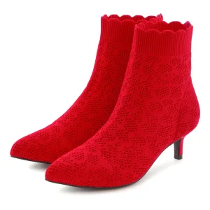 Lascana Enkellaarsjes Sock Boot, High heel laarsjes, laarzen, kleine hak & elastische punt