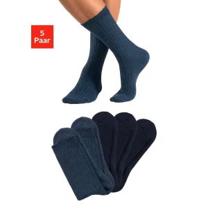H.I.S Werksokken bijzonder grof gebreid (set, 5 paar)