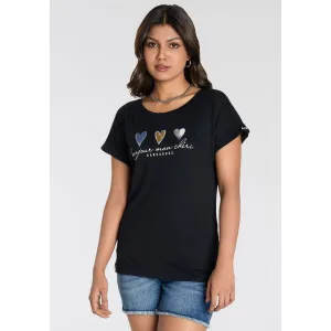 KangaROOS Shirt met korte mouwen met schattige hartlogoprint