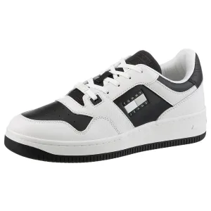 TOMMY JEANS Plateausneakers TJM RETRO BASKET CUPSOLE TUMBLE vrijetijdsschoen, lage schoen, veterschoen met gepolsterde schacht
