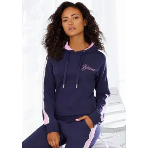 Vivance Hoodie met contrasterende accentueringen, loungeanzug (1-delig)