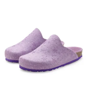 Vivance Pantoffels van vilt met verwarmend kurken voetbed & sterrenprint, pantoffel, klomp