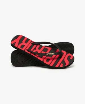 Superdry Vrouwen Core Logo Teenslippers Zwart
