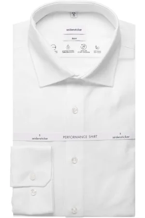 Seidensticker Overhemd wit, Effen