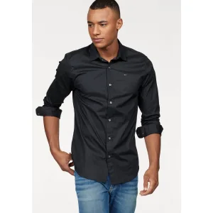 TOMMY JEANS Overhemd met lange mouwen Sabim Shirt Stretch shirt, premium, slim fit, met elastaan