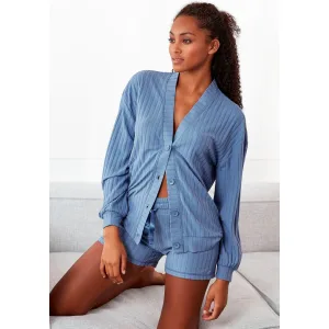 s.Oliver RED LABEL Beachwear Cardigan met brede knoopsluiting, loungewear