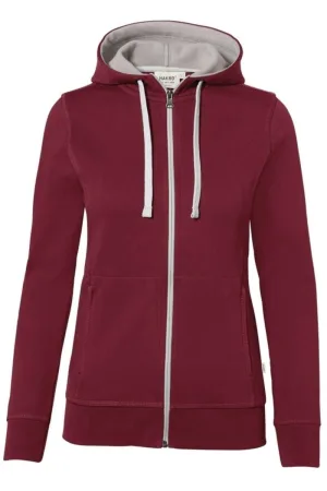 HAKRO Dames Jas met capuchon wijnrood, Effen