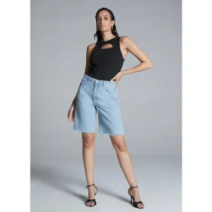 Homage to Denim Homage stevie long shorts light vintage wash