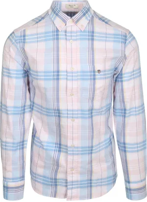 Gant Overhemd Tartan Ruit Roze