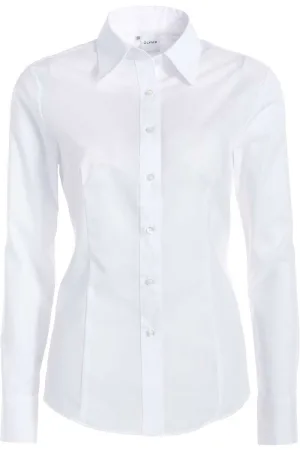 OLYMP Tendenz Dames Overhemd wit, Effen
