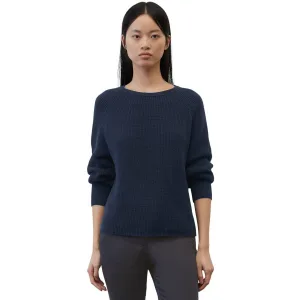 Marc O’Polo Trui met ronde hals in stevige katoen brei