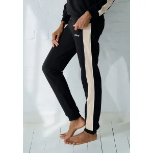 s.Oliver RED LABEL Beachwear Sweatbroek met zijstrepen en piping, loungewear (1-delig)