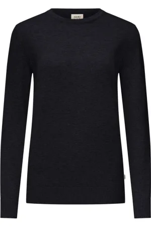 HAKRO Dames Trui zwart, Effen