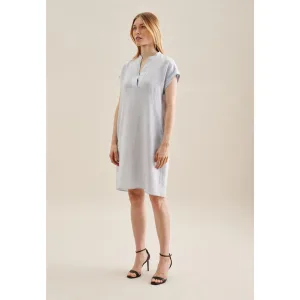 seidensticker Zomerjurk Zwarte roos Mouwloos Kraag Geverfde garen