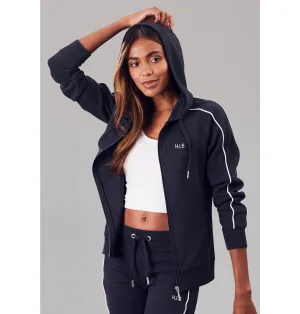 H.I.S Capuchonsweatvest met piping op de mouwen, loungepak